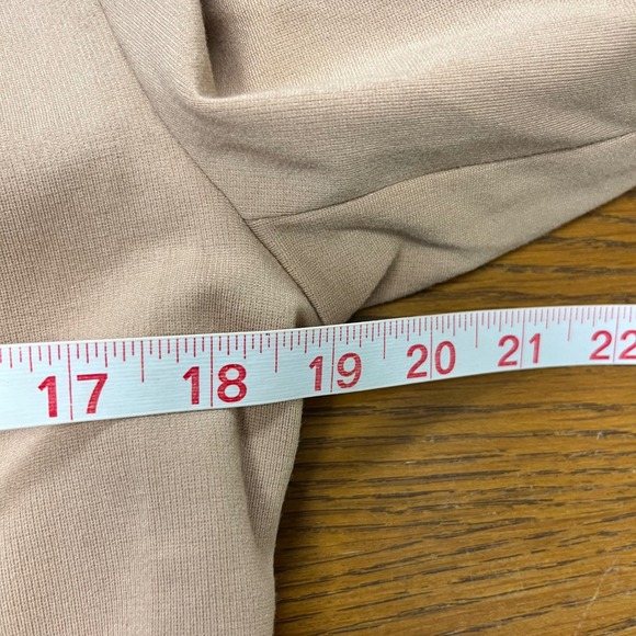 41 HAWTHORN Camel Tan Open Front Soft Knit Blazer Jacket Sz M Office Work - Picture 8 of 10